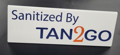 White acrylic  A folded sign 
