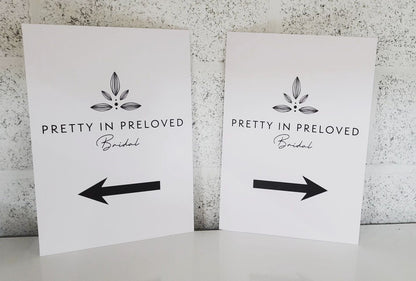 Acrylic sign with business name 