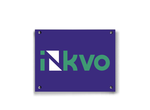 Acrylic sign with business name 