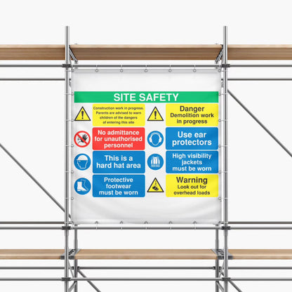 Construction site banner mock up 