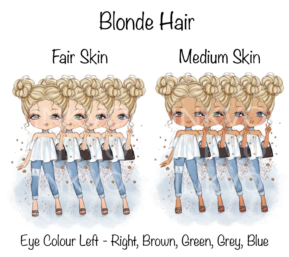 Personalised Fashion Girl - Blonde
