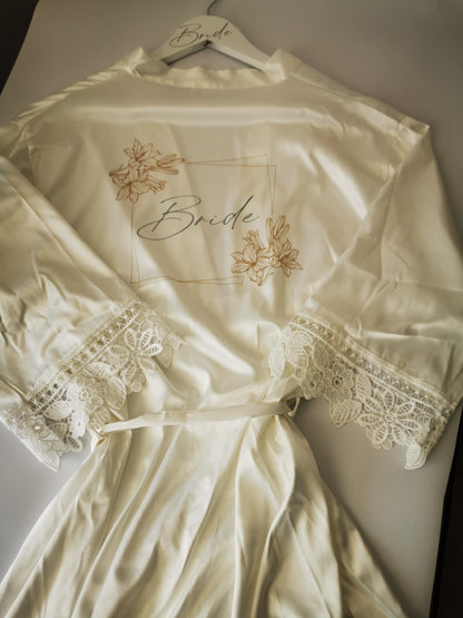 Personalised Bridal Thick Satin Robes