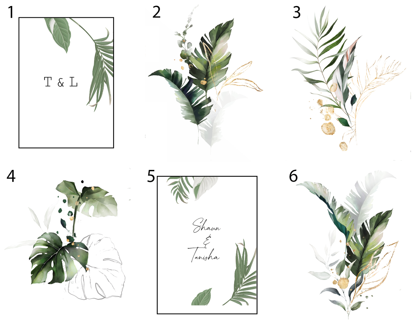 Personalised Botanical Prints trio